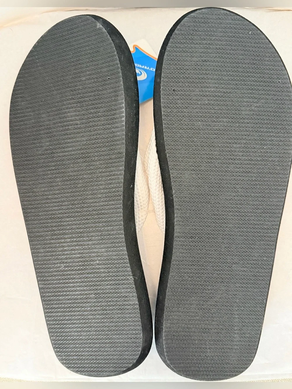 O’Rageous Women’s Black & White Woven Flip Flops Sandals Size 9 NWT